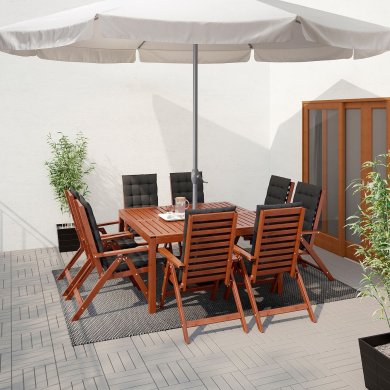 IKEA Садовый зонт с основой LJUSTERO 400 см Бежевый (ИКЕА LJUSTERÖ) 09219315 фото - 18