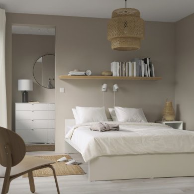 IKEA Кровать VIHALS 140x200 см Белый (ИКЕА ВИХАЛС) 79581835 фото - 2