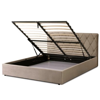 Ліжко Mebel Elit HANNAH Welur 160x200 см Бежевий - 5 Ліжко Mebel Elit HANNAH Welur 160x200 см Бежевий ME.HANNAH/160/BZ/V/LOZZPOJ фото - 5