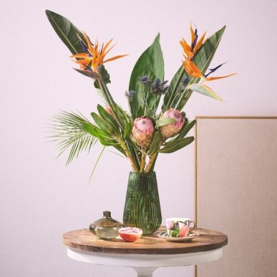 Ваза Duka Glass 23 см | Зелений 2220648 фото - 2