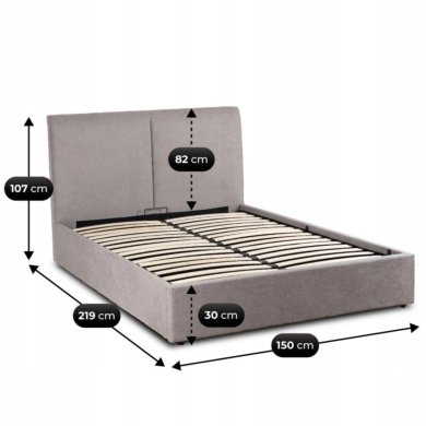 Ліжко Mebel Elit MARSYLIA 140x200 см Сірий ME.MARSYLIA/140/P/T/LOZZPOJ фото - 11