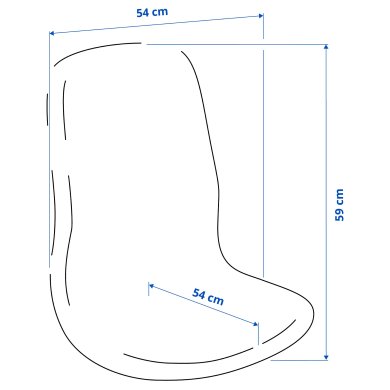 IKEA Сиденье со спинкой LANGFJALL Зеленый (ИКЕА ЛОНГФЬЕЛЛЬ) 00526347 фото - 2
