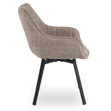 Обеденный стул поворотный Mebel Elit LUNA Boucle Коричневый ME.LUNA/BR/TB/K фото - 3