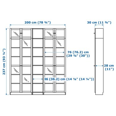 IKEA Вітрина BILLY/OXBERG (ИКЕА БИЛЛИ/ОКСБЕРГ) 49017834 фото - 8