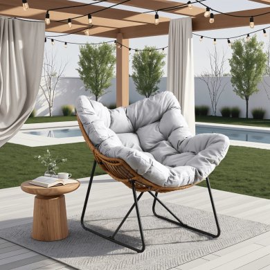 Садове крісло Mebel Elit FIN Сірий ME.FIN/P/T/FW фото - 4