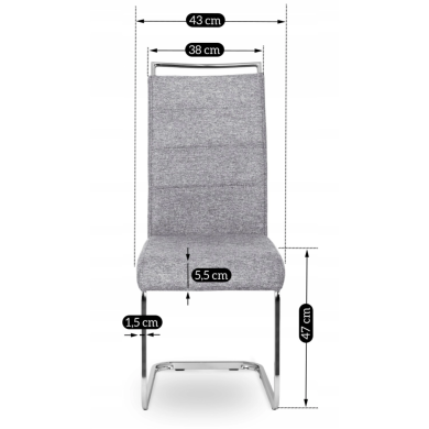 Обеденный стул Mebel Elit LOCA 2 Серый - 5 Обеденный стул Mebel Elit LOCA 2 Серый ME.LOCA2/P/CH/T/K фото - 5