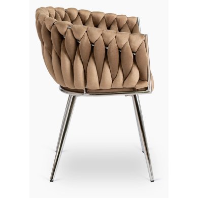 Обеденный стул Mebel Elit SORELLA Welur Бежевый ME.SORELLA/BZ/CH/V/K фото - 3