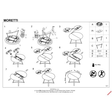 Розкладний обідній стіл Halmar MORETTI Дуб - 13 Розкладний обідній стіл Halmar MORETTI Дуб V-CH-MORETTI-ST фото - 13