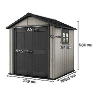 Садовый домик Keter OAKLAND 229х224х242 см Серый 228701-1 фото - 10