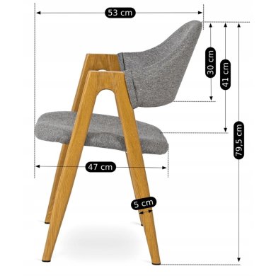 Обідній стілець Mebel Elit RUIZ Сірий ME.RUIZ/P/T/K фото - 10