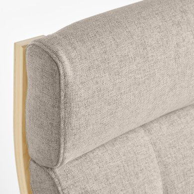 IKEA Крісло-качалка з підставкою POANG Бежевий (ИКЕА ПОАНГ) 29502001 фото - 5