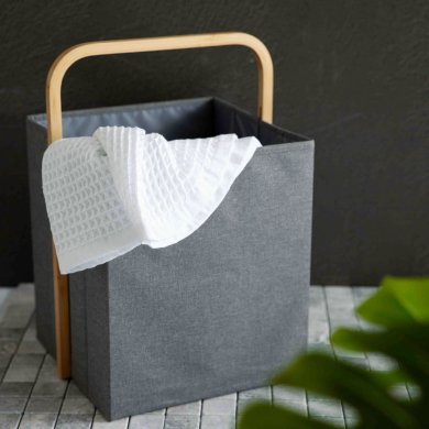 Кошик для білизни Homla NELLIE Сірий 227443 фото - 4