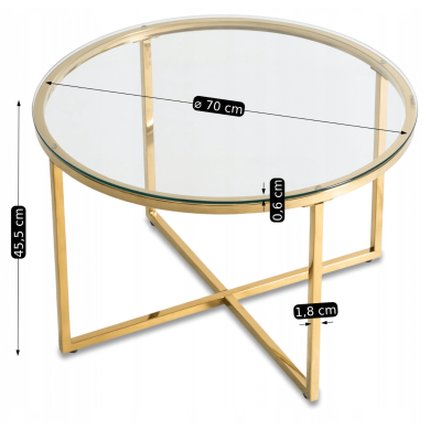 Журнальний стіл Mebel Elit FLIP Золотий ME.FLIP/TR/ZL/L фото - 8