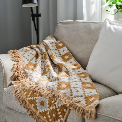 IKEA Плед SVARTFRYLE 130х170 см Принт (ИКЕА СВАРТФРЮЛЕ) 90585059 фото - 4