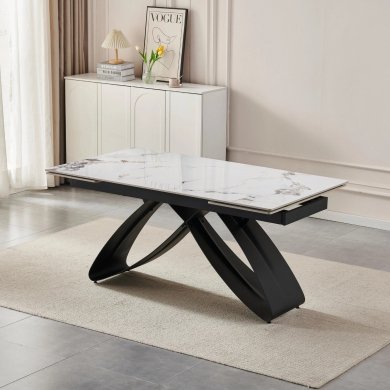 Розкладний обідній стіл Mebel Elit LUIGI Marmur Білий - 4 Розкладний обідній стіл Mebel Elit LUIGI Marmur Білий ME.LUIGI/B/CZ/S160-240 фото - 4