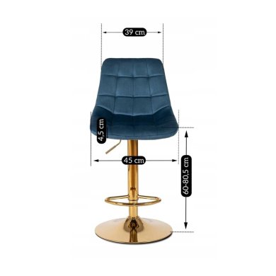 Барний стілець Mebel Elit ARCOS Welur Синій ME.ARCOS/GR/ZL/V/H фото - 11