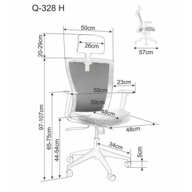 Офісне крісло Signal Q-328H Чорний OBRQ328HC фото - 2
