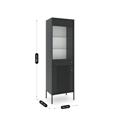 Витрина Mebel Elit SOFT Черный W.ISEO/CZ/WIT фото - 7