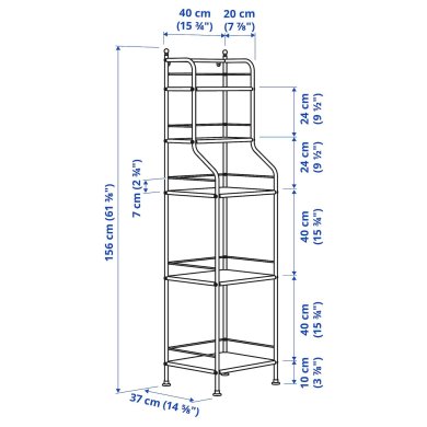 Стеллаж FROSJON Черный - 4 IKEA Стеллаж FROSJON Черный (ИКЕА ФРОССИЯ) 30574902 фото - 4