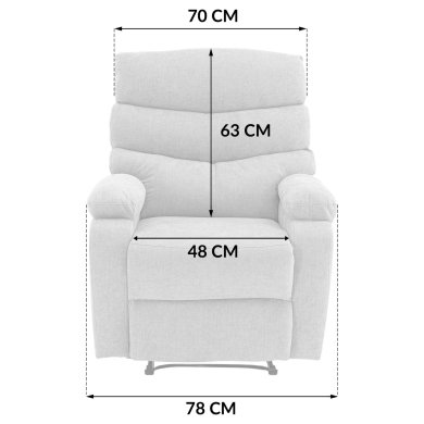 Кресло мягкое раскладное с реклайнером Kontrast VERA Серый 5.01.84816 фото - 14