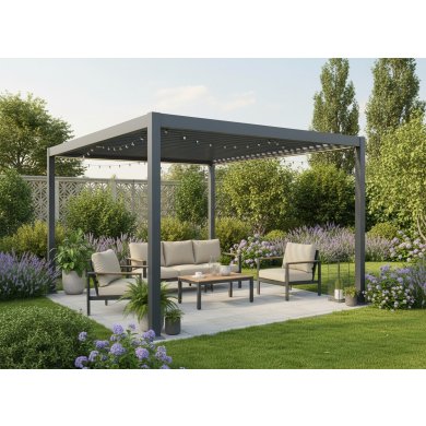 Пергола з LED підсвіткою Garden Line 4x3 м Антрацит RIT1446 фото - 3