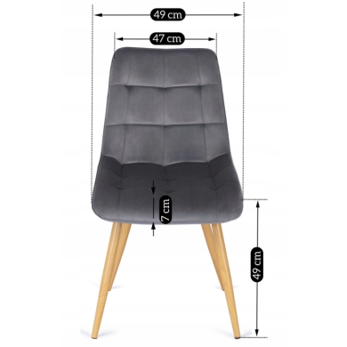 Обеденный стул Mebel Elit RODRI Серый ME.RODRI/P/D/V/K фото - 6