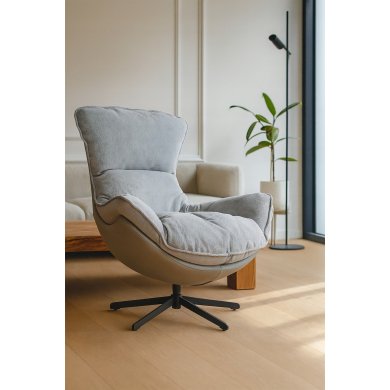 Крісло м'яке поворотне Kontrast JASPER 3D Світло-сірий 5.01.84533 фото - 7