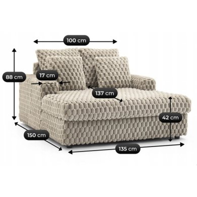 Диван Mebel Elit KOBEL Бежевий ME.KOBEL/BZ/VP/FW фото - 12