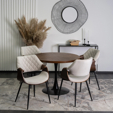 Обідній стілець Mebel Elit DAKOTA Welur Бежевий ME.DAKOTA/BZ/O/V/K фото - 5