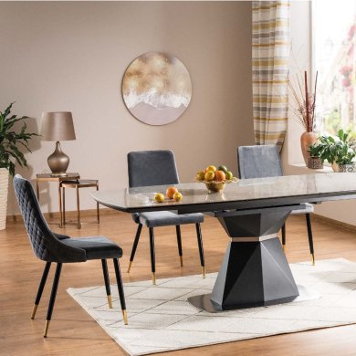 Обеденный стул Homla LOGAN Welur Черный 164071 фото - 8