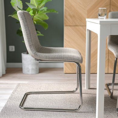 Обідній стілець LUSTEBO Бежевий - 2 IKEA Обідній стілець LUSTEBO Бежевий (ИКЕА ЛУСТЕБО) 90534461 фото - 2