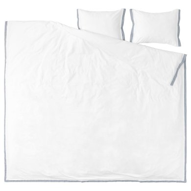 Комплект постільної білизни TATELSMYGARE 200x200 см Білий - 5 IKEA Комплект постільної білизни TATELSMYGARE 200x200 см Білий (ИКЕА ТАТЕЛСМИГАРЭ) 80554770 фото - 5