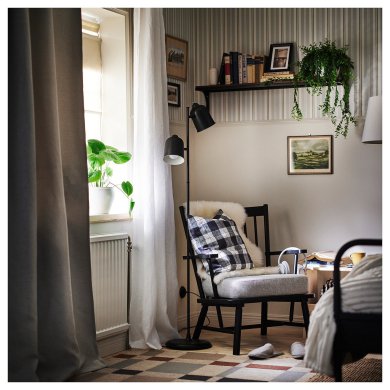 IKEA Шторы ANNAKAJSA 145x300 см 2 шт Антрацит (ИКЕА АННАКАИСА) 40583430 фото - 17