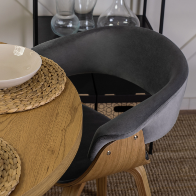 Обідній стілець Mebel Elit GARY Welur Сірий ME.GARY/P/DZ/V/DG/K фото - 6