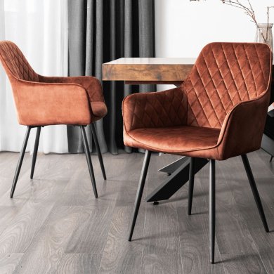 Обідній стілець Mebel Elit BRESSO Welur Рудий ME.BRESSO/RD/CZ/V/K фото - 5