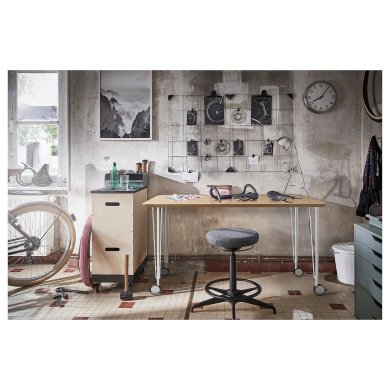 IKEA Письмовий стіл ANFALLARE/KRILLE Білий (ИКЕА АНФАЛЛАРЕ/КРИЛЬ) 89417707 фото - 2