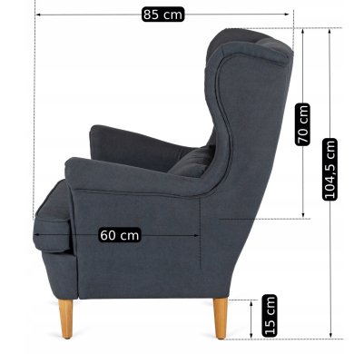 Крісло м'яке з пуфом Mebel Elit EVAN 2 Сірий ME.EVAN2/JP/D/T/FWPD фото - 16