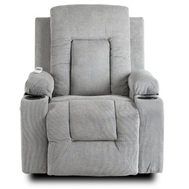 Кресло мягкое раскладное массажное с реклайнером Mebel Elit BOX 2 Серый ME.BOX2/P/T/FW фото - 3