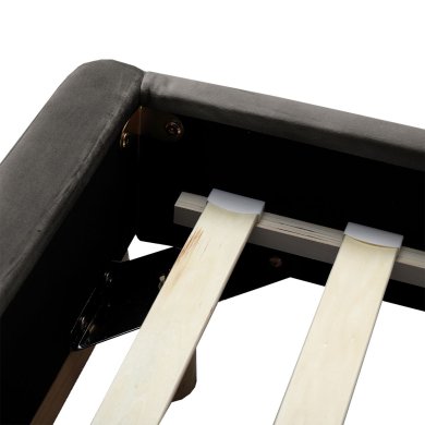 Ліжко Homla KARALIUS Welur 160x200 см Сірий 207728 фото - 7