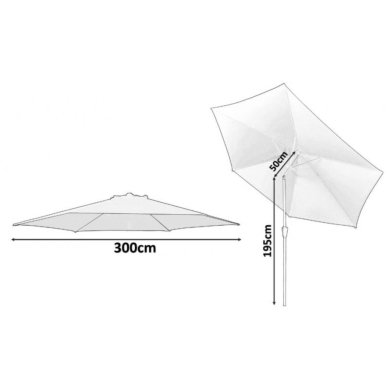 Садовый зонт с чехлом Garden Line 300 см Желтый - 5 Садовый зонт с чехлом Garden Line 300 см Желтый GAO0469 фото - 5