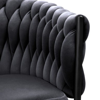 Обеденный стул Homla PRINSSI Welur Черный 219358 фото - 5