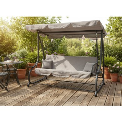 Садовые качели Garden Line 210x120x170 см Серый KRE3095 фото - 10