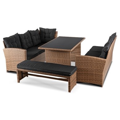 Комплект садових меблів Mebel Elit LIMPIO Світло-коричневий ME.LIMPIO/MIO/RT/OGR/ZES фото - 2