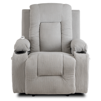 Крісло м'яке розкладне масажне з реклайнером Mebel Elit BOX Velvet Сірий ME.BOX2/P/SZTR/FW фото - 3