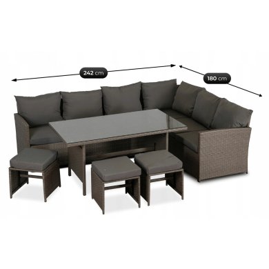 Комплект садовой мебели Mebel Elit GEORGIA Серый ME.GEORGIA/P/RT/OGR/ZES фото - 12