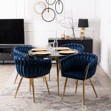 Обідній стілець Mebel Elit CAPI Welur Синій ME.CAPI/GR/ZL/V/K фото - 5