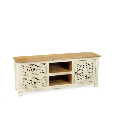 Тумба под ТВ Homla BANHI 150x40x60 см | Дерево / Бежевый 212242
