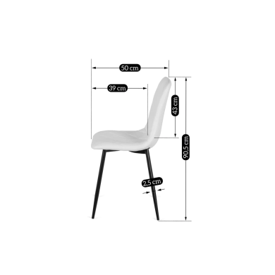 Обідній стілець Mebel Elit BILI Білий ME.BILI/B/E/K фото - 5