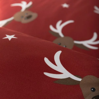 Комплект постельного белья Homla REINDEER 160x200 см Красный 200956 фото - 6