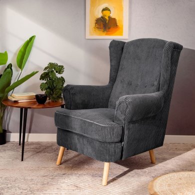 Кресло мягкое Homla FOSSBY FASO Velvet Серый - 8 Кресло мягкое Homla FOSSBY FASO Velvet Серый 233008 фото - 8